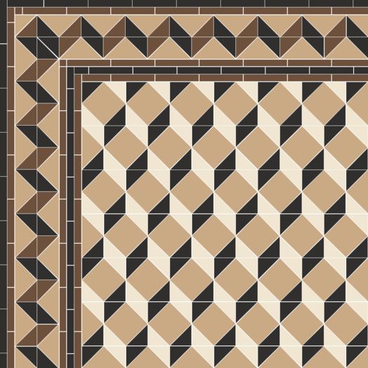 Раскладка Art Deco M2 с бордюром Shelly M2