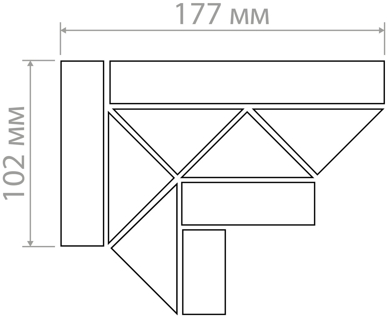 Угол на сетке