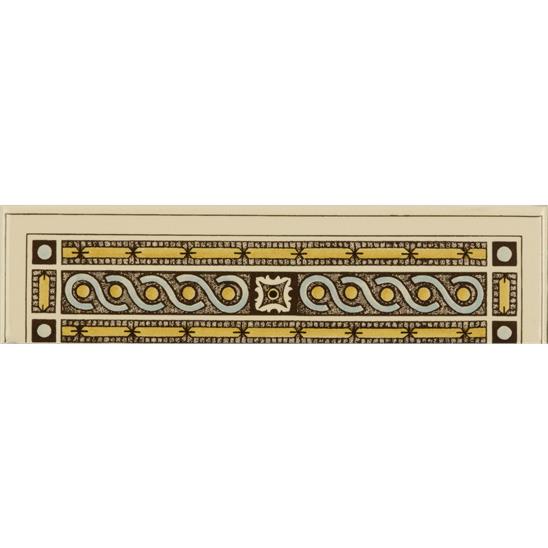 Symmetrical Classical Quarter Tile on Colonial White
