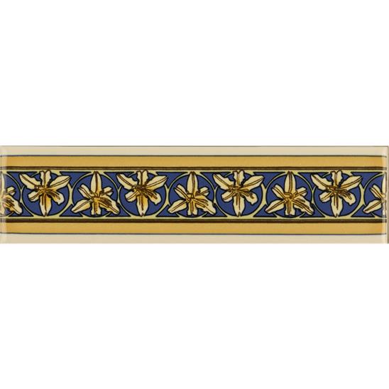 Orchid Quarter Tile on Colonial White