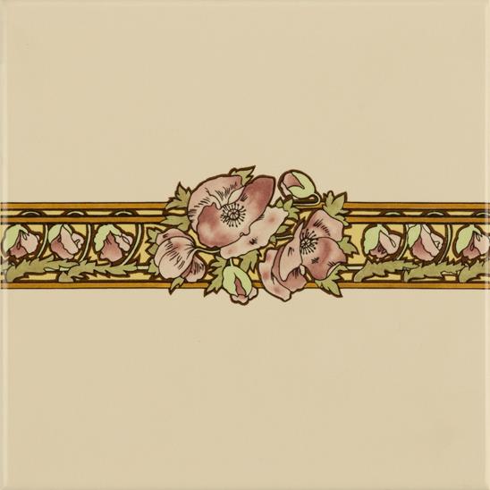 Nocturnal Slumber Border Tile on Colonial White