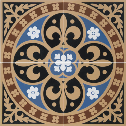 Gladstone 4-Tile Set Blue/Red