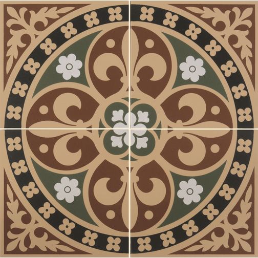 Gladstone 4-Tile Set Green/Red