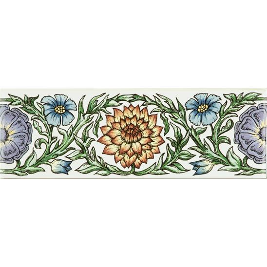 Knot Garden Blue & Yellow on Brilliant White