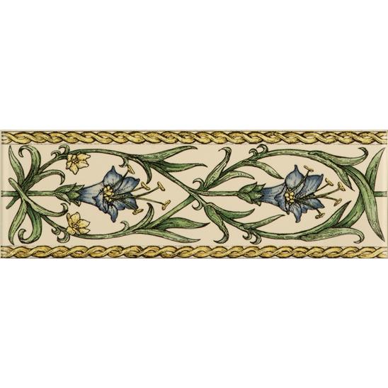 Trumpet Gentian Blue on Colonial White