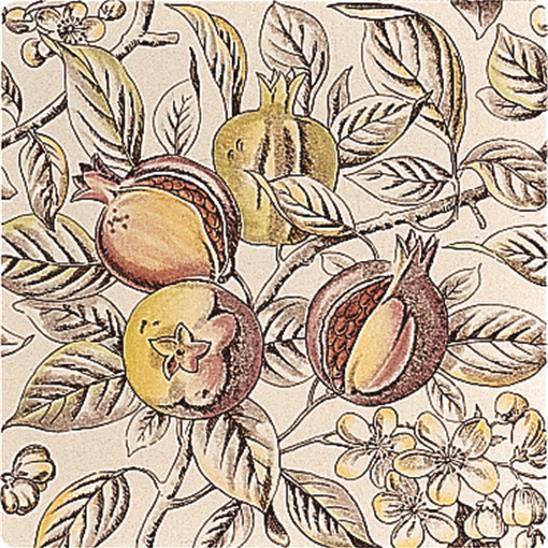 Pomegranate on Colonial White