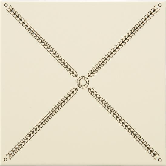 Pearl Trellis Charcoal Grey on Colonial White