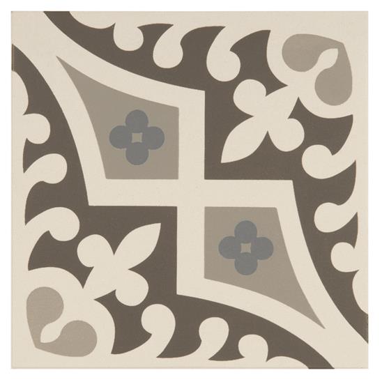 Romanesque Light Blue Light Grey and Dark Grey on Dover White