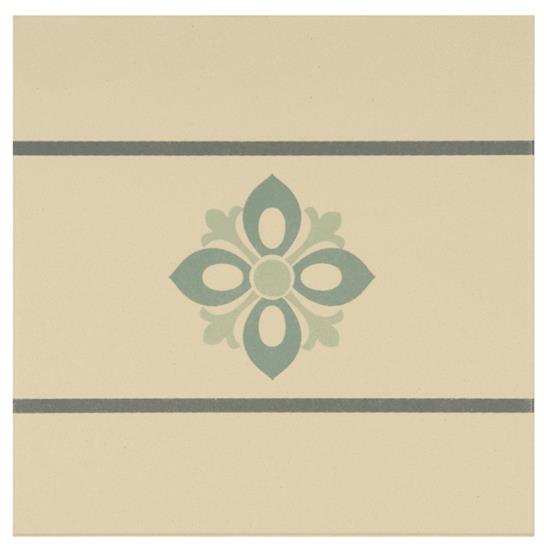 Bohemia Denim Light Jade and Dark Jade on White