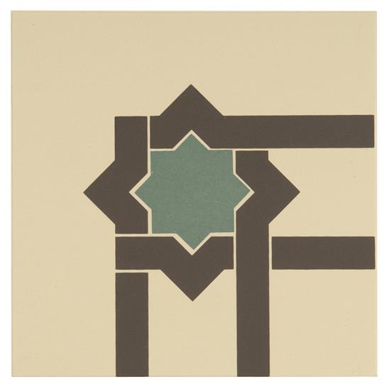 Iberian Dark Grey and Dark Jade on White