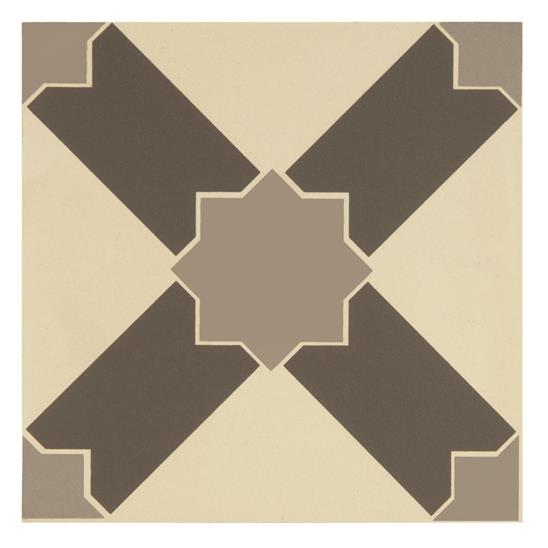 Alhambra Light Grey and Dark Grey on White