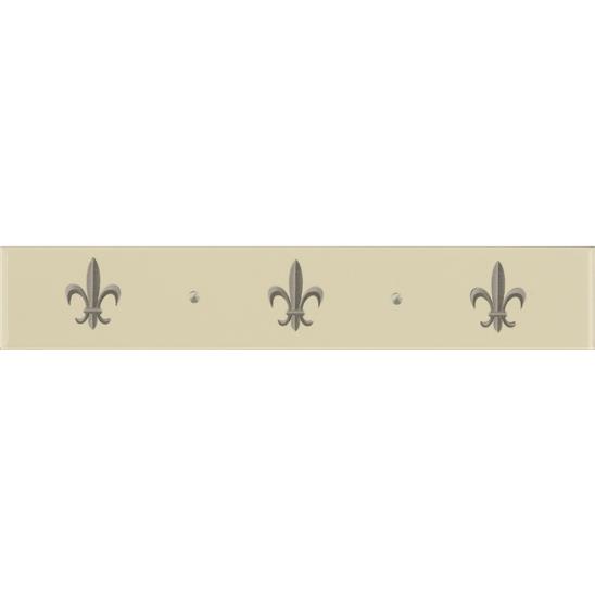 Fleur de Lis Platinum Platinum on Brilliant White