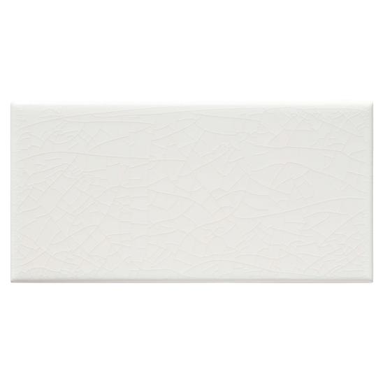 Crackle Glaze Half Tile Brilliant White