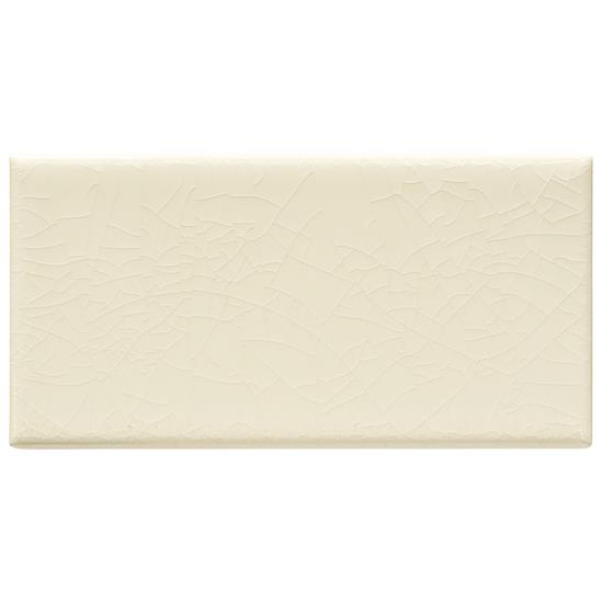 Crackle Glaze Half Tile Colonial White