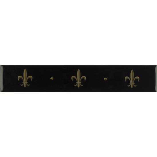 Fleur de Lis Gold on Jet Black