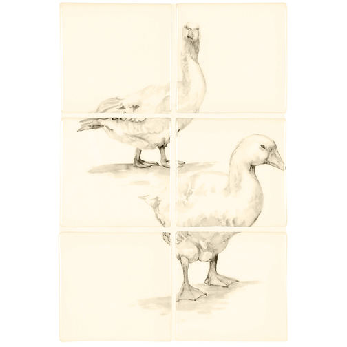 Cuthbert & Gertrude Sepia on Off White