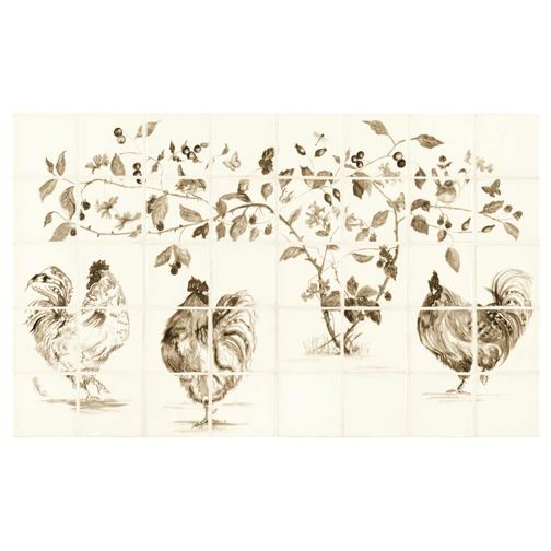 Chicken Coop Sepia on Off White