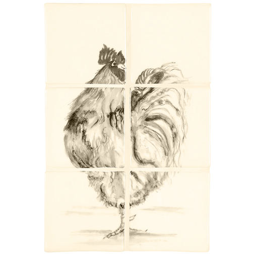 Dutch Chicken Sepia on Off White