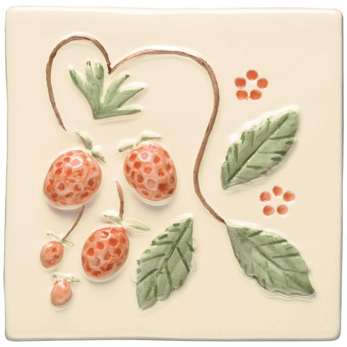 Strawberries on Off White