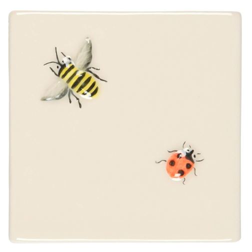 Ladybird & Bee on Off White