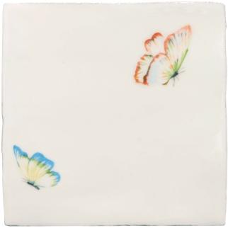 Pandora White & Azure Angel Pastel on Cotton Pandora White and Azure Angel