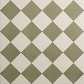 Harlequin Small Green on Chalk